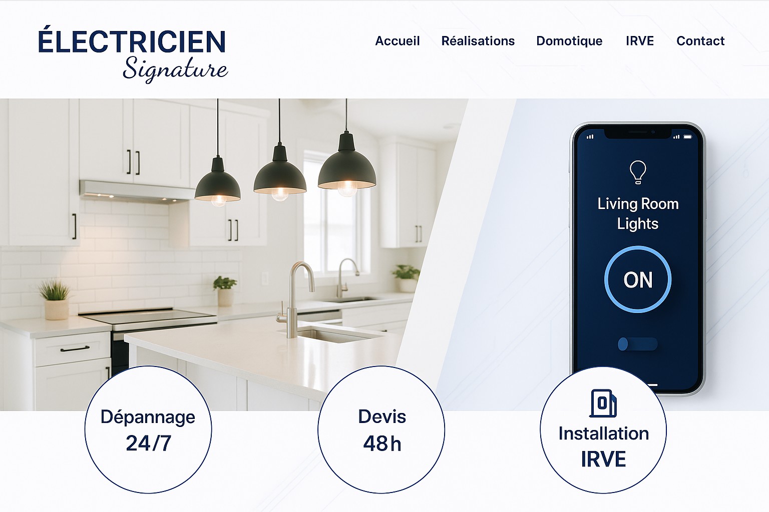 Création de site internet pour électricien: urgences et mises aux normes
