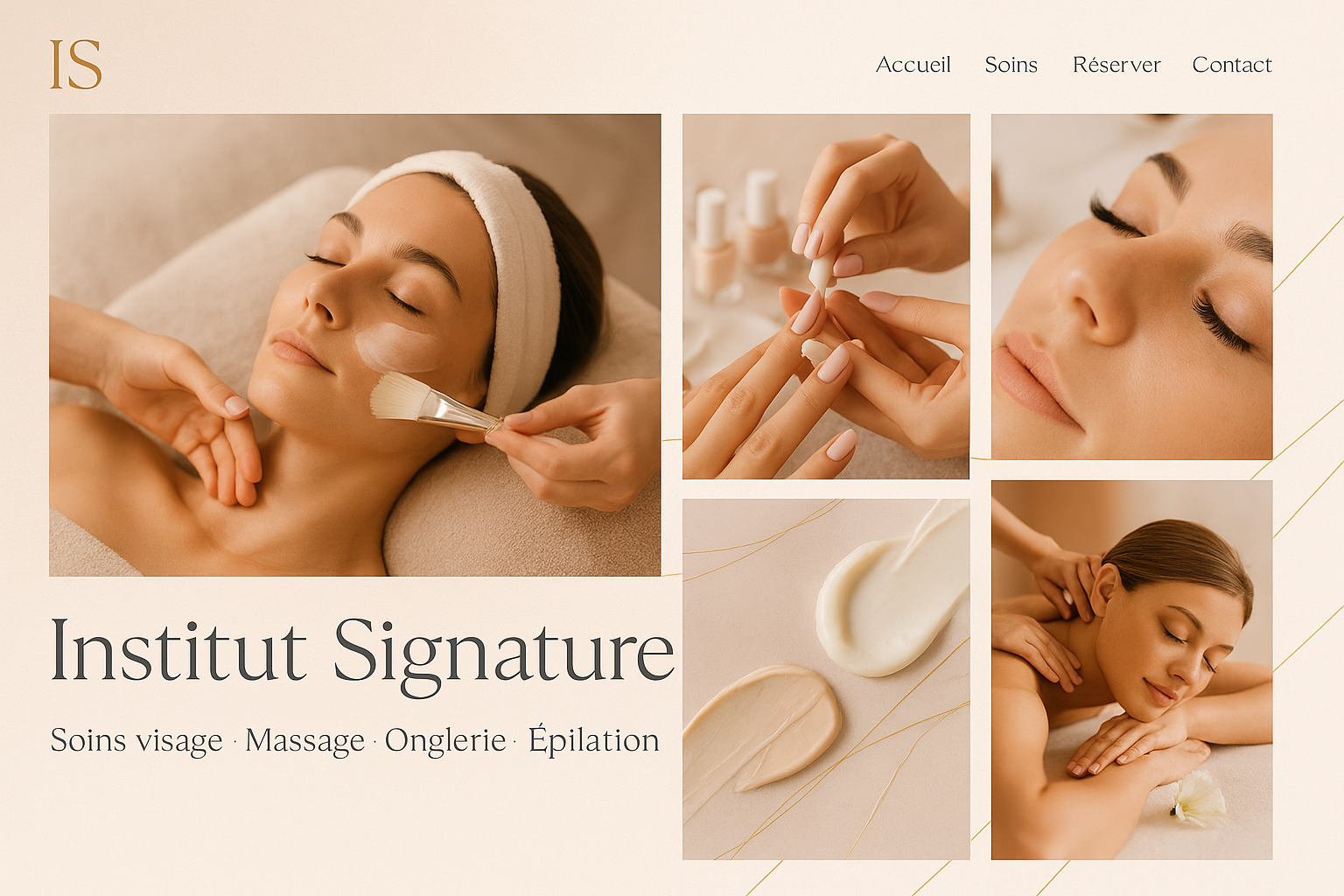 Création de site internet pour institut de beauté avec réservation en ligne