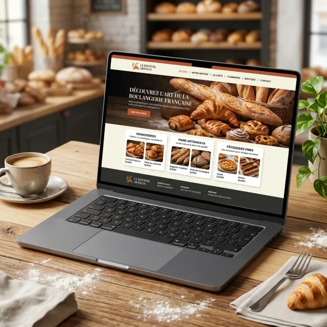 Concept de site internet pour boulangerie artisanale