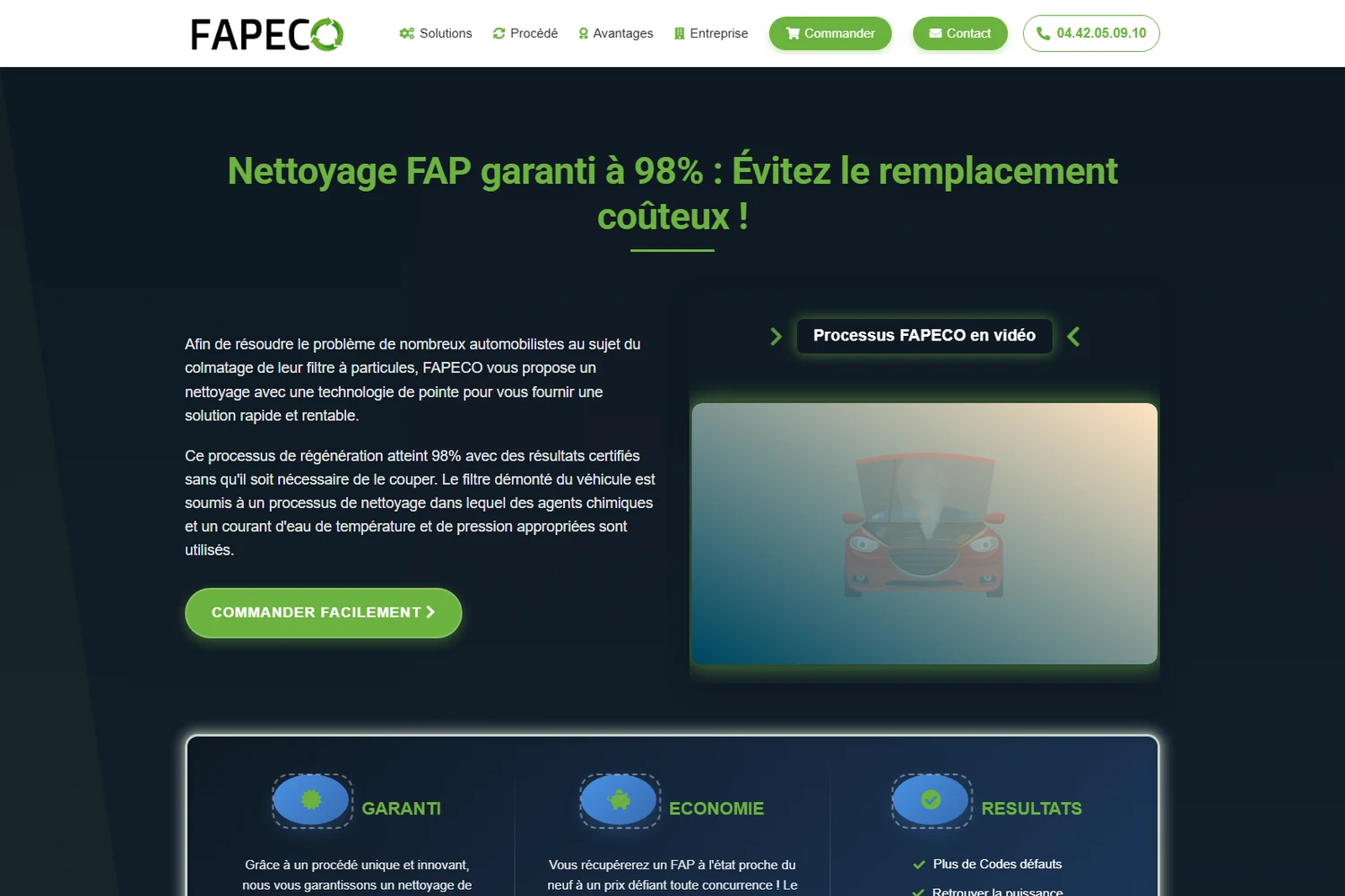 Le site Fapeco sur ordinateur