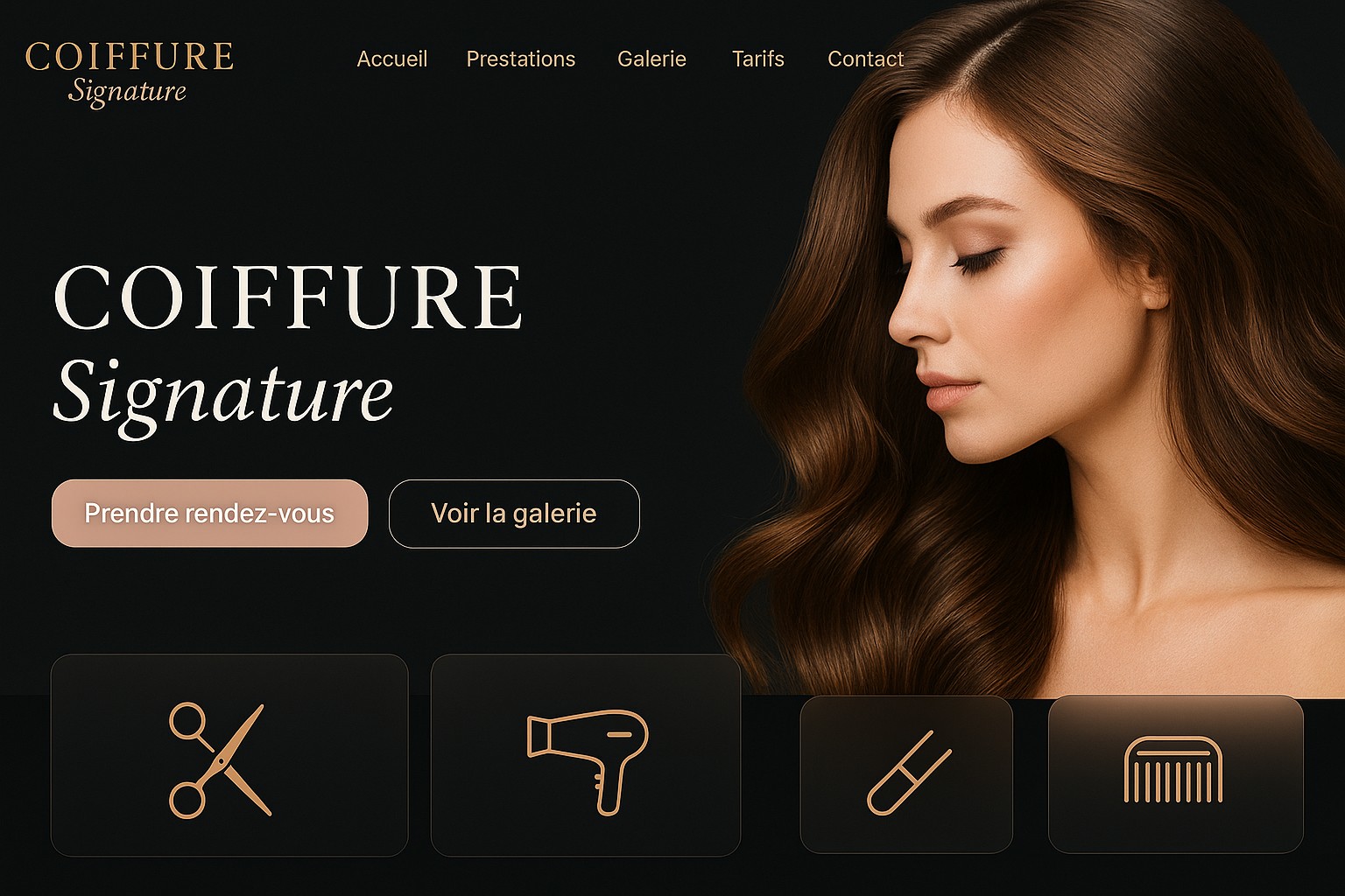Exemple de site internet pour institut de beauté avec réservation en ligne
